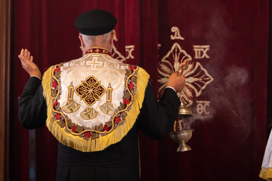 Coptic Orthodox Christian Priest - Worship Service