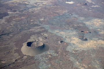 Vue aérienne du volcan La Fournaise à La Réunion © Jean-Marie MAILLET