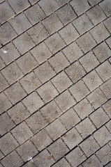 Wooden blocks pavement texture.