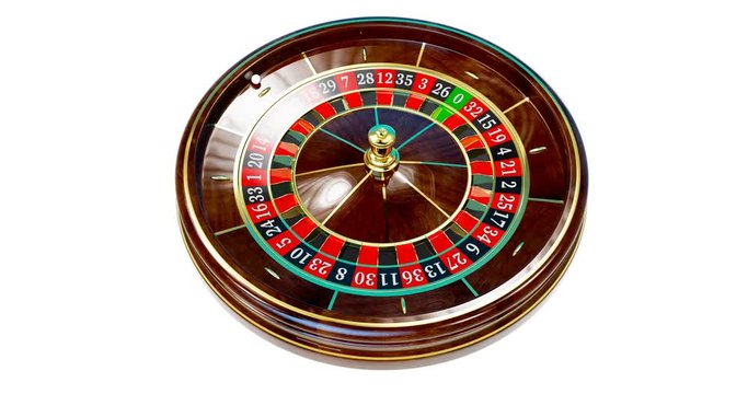 Casino roulette wheel.