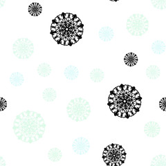 Light BLUE vector seamless cover with beautiful snowflakes.