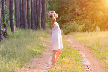 beautiful girl in the forest