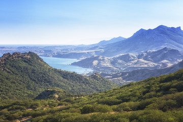 beautiful view of the mountains of Karadag, Crimea