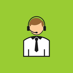 Telephone operator vector icon