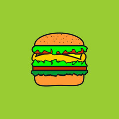 Fast-food burger icons