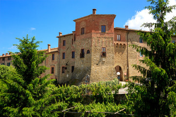 Houses in Paciano in Umbria, Italy