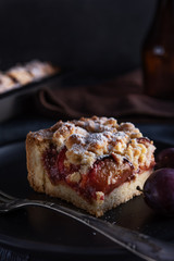 Delicious plum crumble cake
