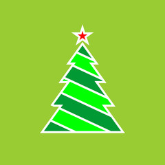 Christmas tree vector icon