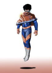 black hero with amazing abilities