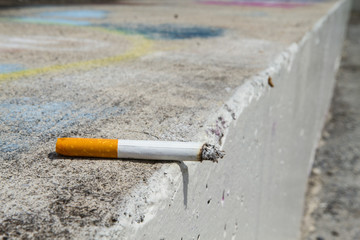 Cigarette Burning Away On Edge