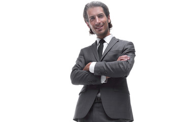 bottom view.confident young businessman.