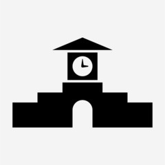 Glyph Ben Thanh market in Vietnam Hochiminh pixel perfect vector icon