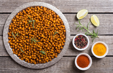 Roasted chickpeas with rosemary