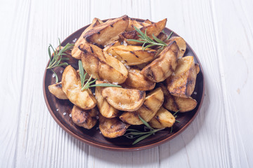 Homemade grilled potatoes with rosemary