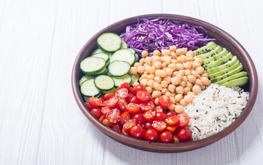 Healthy vegetarian salad