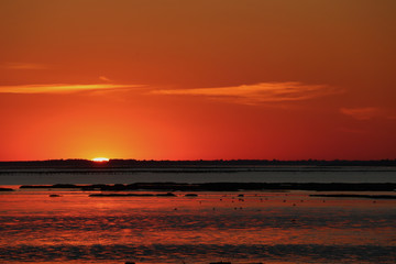 Nouvelle-Aquitaine - Coucher de soleil rouge