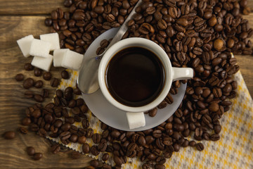 Preparando café en la cabaña