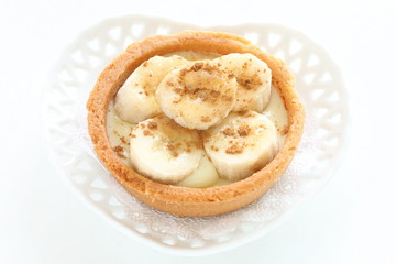 Banana and cinnamon powder tart 