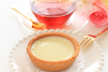 Homemade cheese tart for gourmet dessert image
