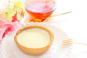 Homemade cheese tart for gourmet dessert image