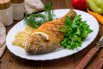 Dorado on grill