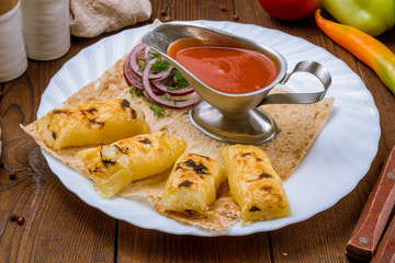 Lula kebab from potatoes