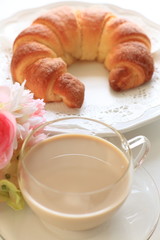 sugar croissant for breakfast image
