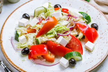 Greek salad with feta
