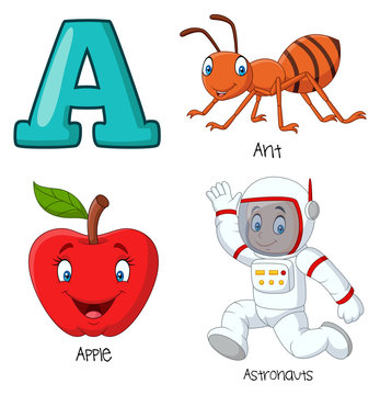 Illustration of A alphabet