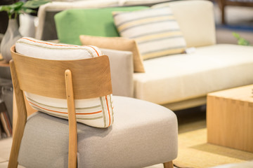 Sofa, Chair, Modern Furniture Decorated in the shop, show.