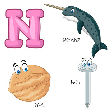 Illustration of N alphabet
