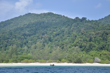fishing boat on the beautiful sea