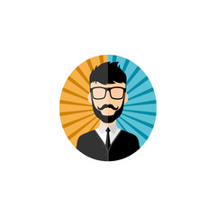 retro gentleman vector