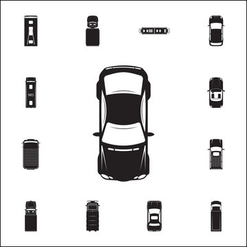 sport car icon. Detailed set of Transport view from above icons. Premium quality graphic design sign. One of the collection icons for websites, web design, mobile app