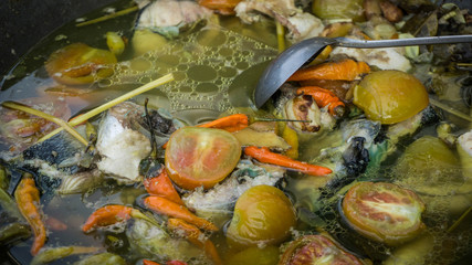 garang asem or asam traditional fish food from indonesia