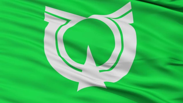 Kimitsu close up flag, Chiba prefecture, realistic animation seamless loop - 10 seconds long