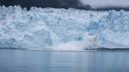 Alaska ocean cruise among icebergs