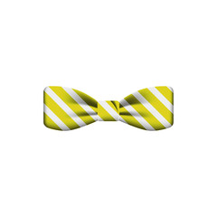 Fototapeta premium yellow striped colored bow tie icon. Element of bow tie illustration. Premium quality graphic design icon. Signs and symbols collection icon for websites, web design, mobile app