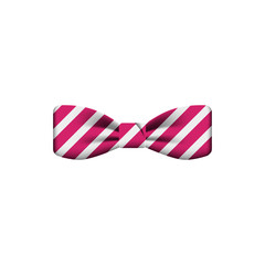 Fototapeta na wymiar pink striped colored bow tie icon. Element of bow tie illustration. Premium quality graphic design icon. Signs and symbols collection icon for websites, web design, mobile app