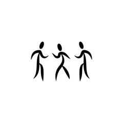 dancing people icon. Element of party icon for mobile concept and web apps. Detailed dancing people icon can be used for web and mobile