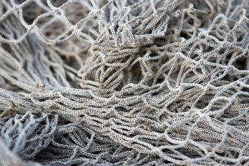 close up of fishing net