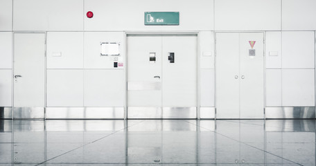 Steel Security Door and Fire Protection System in Airport Terminal, Emergency Exit Gate Doorway and...