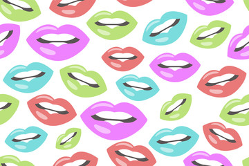 vector lips pattern