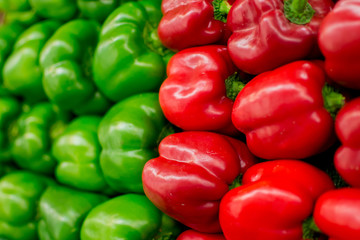 Obraz na płótnie Canvas Red and Green Bell Peppers