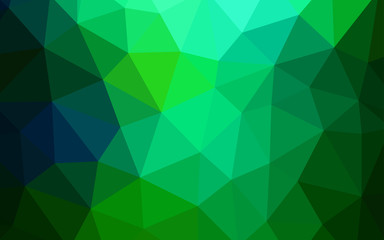 Fototapeta na wymiar Light Blue, Green vector abstract polygonal pattern.