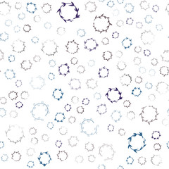 Dark BLUE vector seamless pattern with spheres.