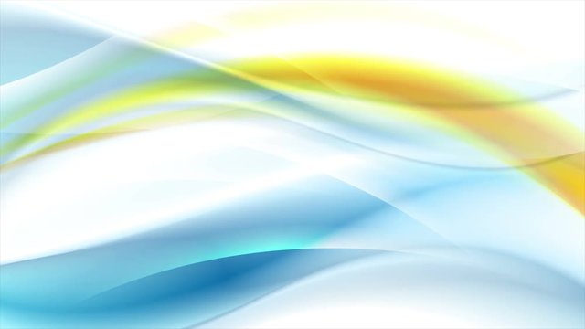 Colorful abstract blue and orange waves motion background. Video animation Ultra HD 4K 3840x2160