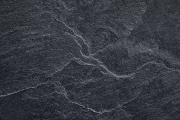 Dark grey black slate stone background or texture.