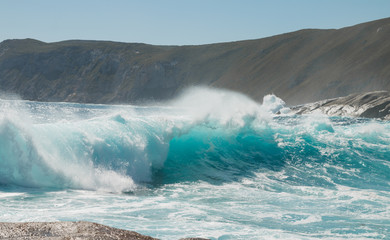 Wave break in Albany, Western Australia