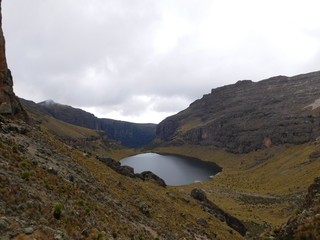 Fototapeta na wymiar Lake Michaelson, Mt Kenya National Park 